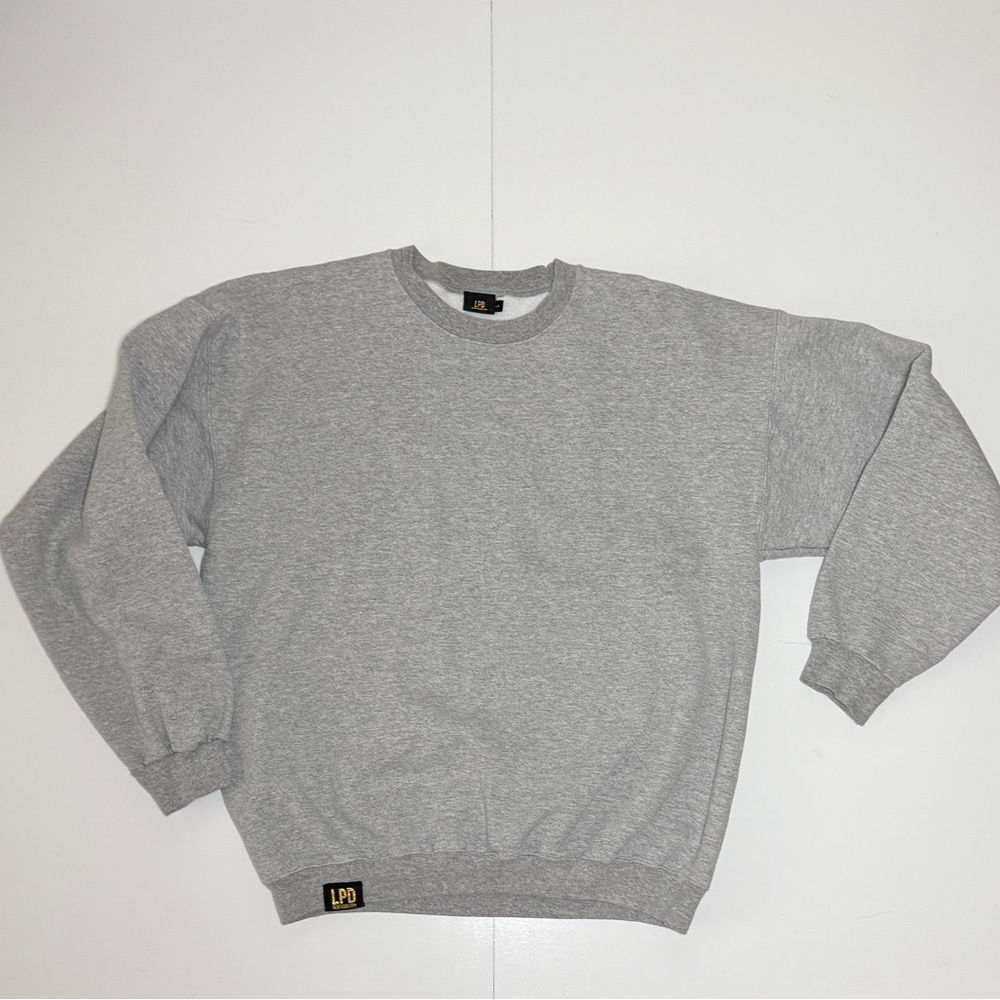 LBD NYC Gray Graphic Sweatshirt with Black Print - L